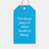 Crab verjaardagsfeestje strand cadeaulabel (Achterkant)