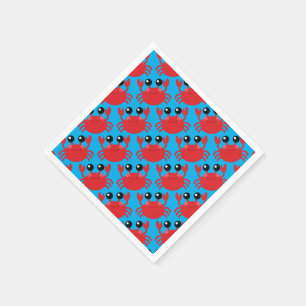 Crab verjaardagsfeestje strand servet