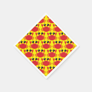 Crab verjaardagsfeestje strand servet