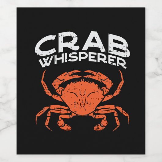 Crab Whisperer  Crabbing Wijn Etiket (Enkel label)