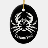Crab White Keramisch Ornament (Voorkant)