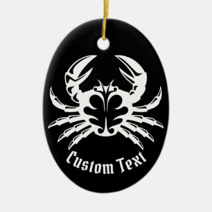 Crab White Keramisch Ornament