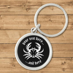 Crab White Sleutelhanger