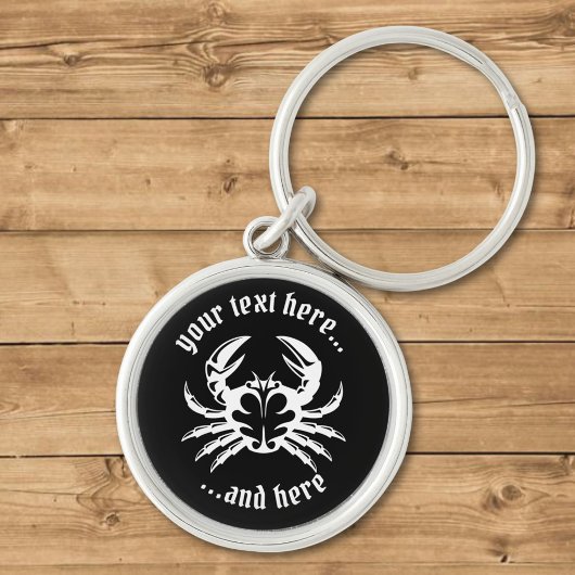Crab White Sleutelhanger