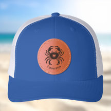 Crab with Heart Monogram Name Beach