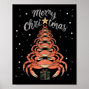 Crab Xmas Tree Crab Christmas Tree Tanktop 1 Poster