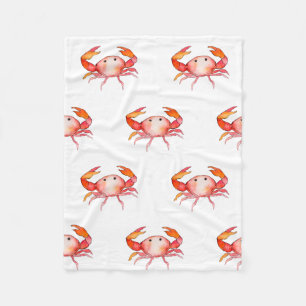 Crab zee schepsel schattige vlootsdeken fleece deken