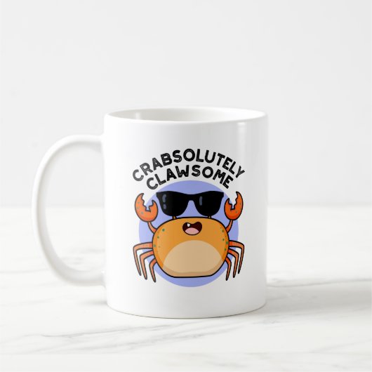 CrabAbsoluut Clawsome Funny Crab Pun Koffiemok (Links)