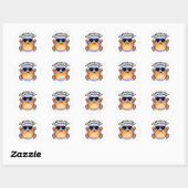 CrabAbsoluut Clawsome Funny Crab Pun Ronde Sticker (Vel)