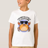CrabAbsoluut Clawsome Funny Crab Pun T-shirt (Voorkant)