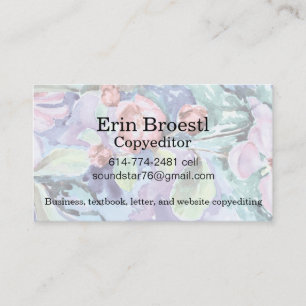 Crabapple Blossom Card Visitekaartje