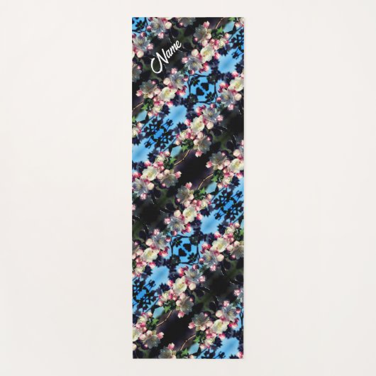 Crabapple Flower Blossom Pattern Personalized Yogamat (Voorkant)