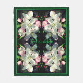 Crabapple Spring Flower Blossom Personalized Fleece Deken (Voorkant)