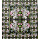  Crabapple Spring Flower Blossom Sluiten Douchegordijn (Voorkant)