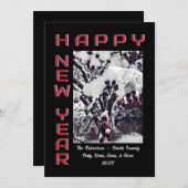 Crabapples en Neige Bonne année Carte de vacances (Devant / Derrière)