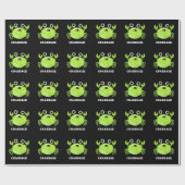 Crabbage Funny Cabbage Crab Pun Dark BG Cadeaupapier (Vlak)