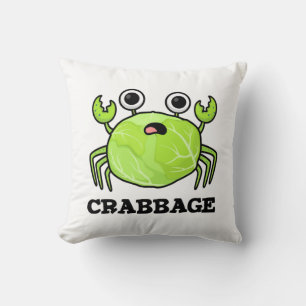 Crabbage Funny Cabbage Crab Pun Kussen