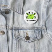 Crabbage Funny Cabbage Crab Pun Ronde Button 5,7 Cm (In situ)