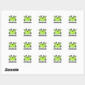 Crabbage Funny Cabbage Crab Pun Ronde Sticker (Vel)