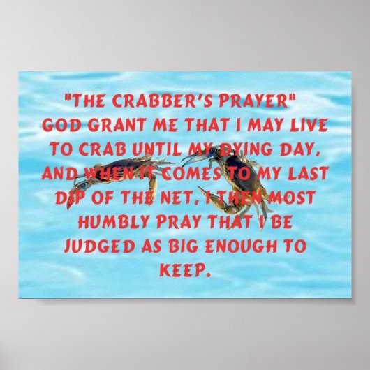 Crabbers Prayer Poster (Voorkant)