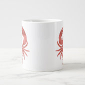 Crabby avant café Aquarelle rouge Jumbo Mug (Devant)
