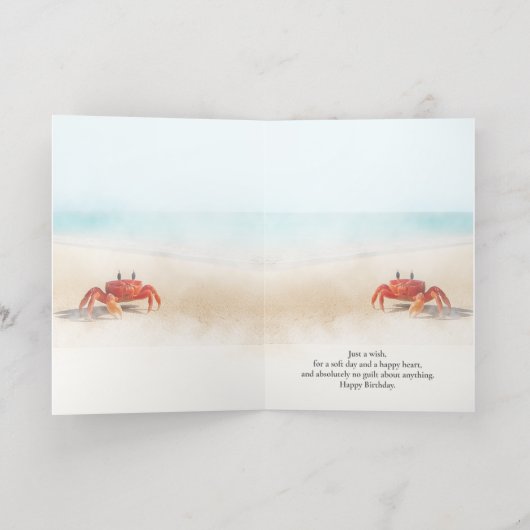 Crabby Bold - pittige aangepaste verjaardag Kaart (Binnenlaag)