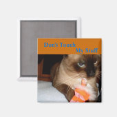 Crabby Cat - Siamese Cat Fridge Magnet Magneet (Voorkant / Achterkant)