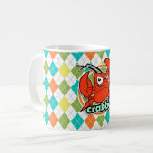 Crabby; Colorful Argyle Pattern Koffiemok (Voorkant links)