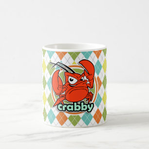 Crabby; Colorful Argyle Pattern Koffiemok