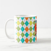Crabby; Colorful Argyle Pattern Koffiemok (Links)