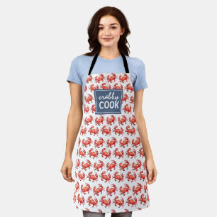 Crabby Cook Funny Crab Pattern Schort