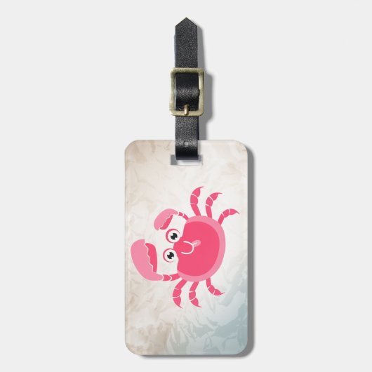 Crabby Crab Design Bagagelabels (Voorkant verticaal)