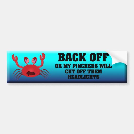 Crabby Crabby Bumpersticker (Voorkant)