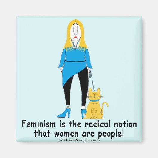Crabby Feminisme Magnet Magneet (Voorkant)