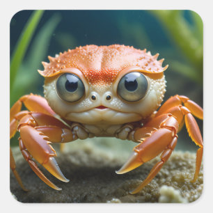 Crabby Kind Vierkante Sticker