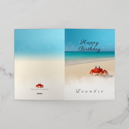 Crabby Mischief - Aangepaste naam Verjaardag Kaart (Buiten Laag)