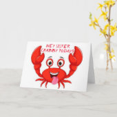 CRABBY "SOEUR" HUMOUR POUR VOTRE CARTE D'ANNIVERSA (Fleur jaune)