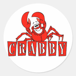 Crabby Tshirts en Gifts Ronde Sticker