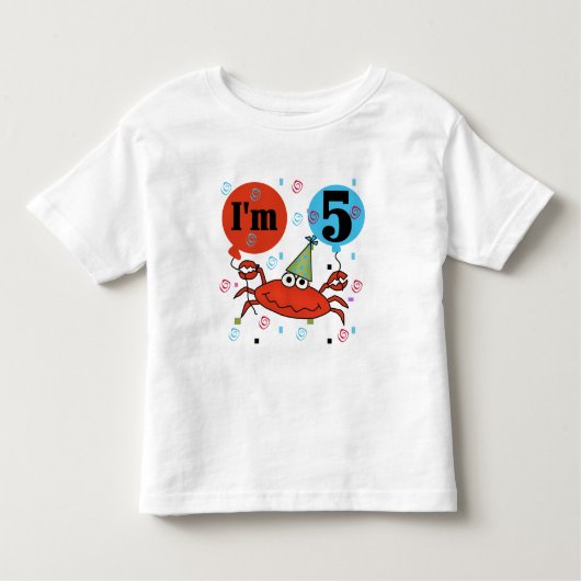 Crabe 5e anniversaire Tshirts et cadeaux (Devant)