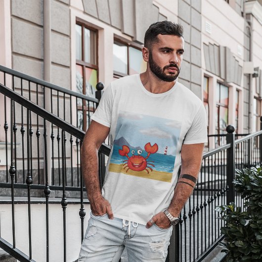 Crabe À La T-Shirt De La Mer