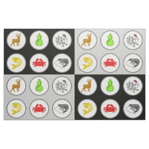 Crabe à pois  Tissu de jeu de dés vietnamien