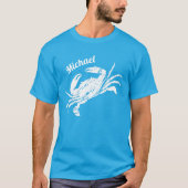 Crabe blanc Fruits de mer Peronalized T-shirt (Devant)