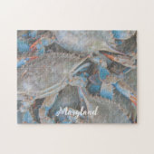 Crabe bleu du Maryland Puzzle personnalisé (Horizontal)