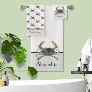 Crabe bleu marine et vert gris