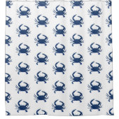 Crabe bleu Motif Douche côtière rideau (Devant)