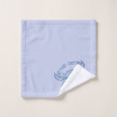 crabe bleu vintage -lilas    mou  (Gant de toilette)