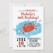 Crabe Bouille Nautique Invitation d'anniversaire (Devant)