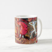 Crabe, collage, tasse de café, tasse (Devant droit)