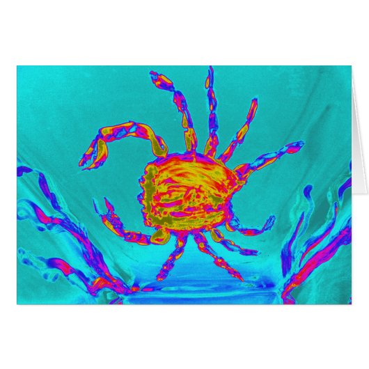 Crabe Cool d'art des animaux marins (Devant horizontal)