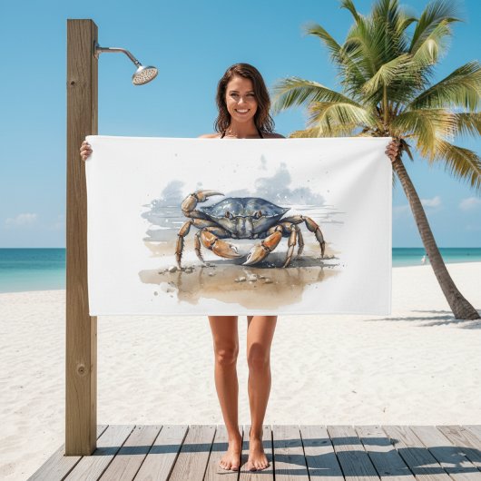 Crabe de plage à l'aquarelle